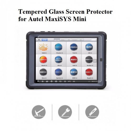 Tempered Glass Screen Protector for Autel MaxiSys Mini MS905 - Click Image to Close